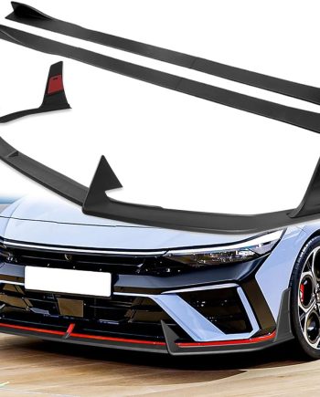 11-Piece Matt Black Front Bumper Lip Side Skirt Extensions Diffuser