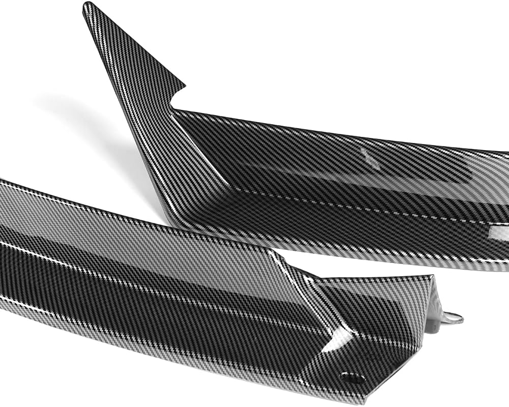 5PCS Carbon Painted Front Bumper Lip Spoiler Splitter Body Kit