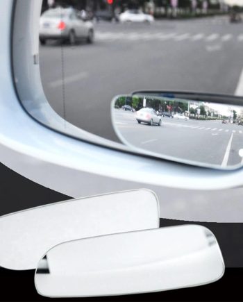 2Pcs Arc Wide-Angle Slim Blind Spot Convex Rearview Mirror