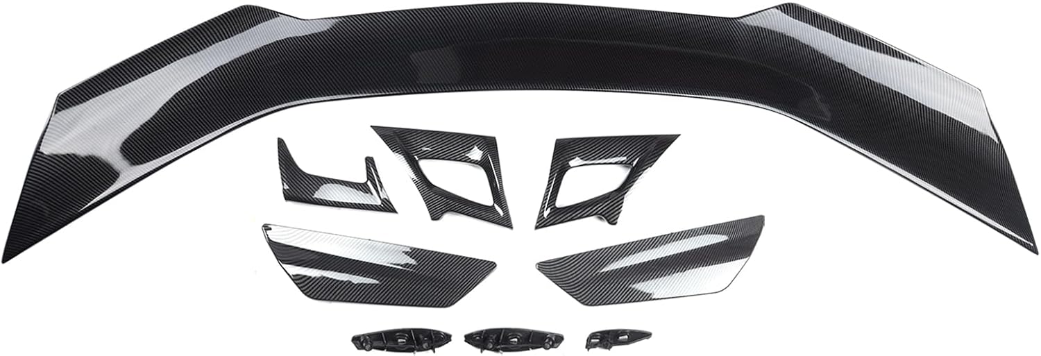 Carbon Fiber Black Rear Spoiler Wing Kit Without Camera
