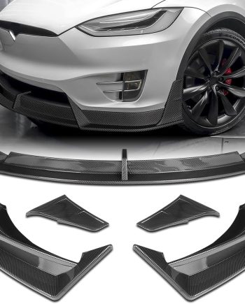 5PCS Carbon Painted Front Bumper Lip Spoiler Splitter Body Kit
