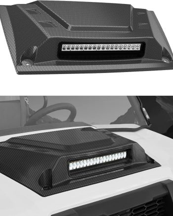 Carbon Fiber Front Hood Scoop with Spotlight Mesh Ventilation